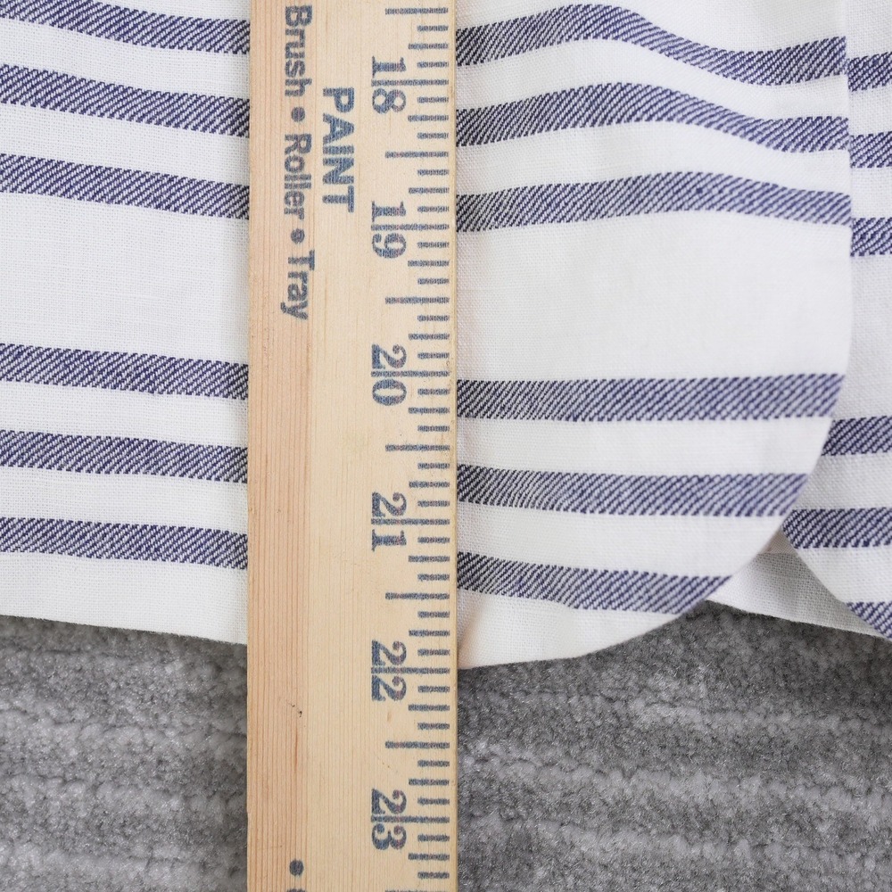 Banana Republic Striped Linen Cotton Blazer Blue White Nautical Jacket Womens 4P - Picture 5 of 11